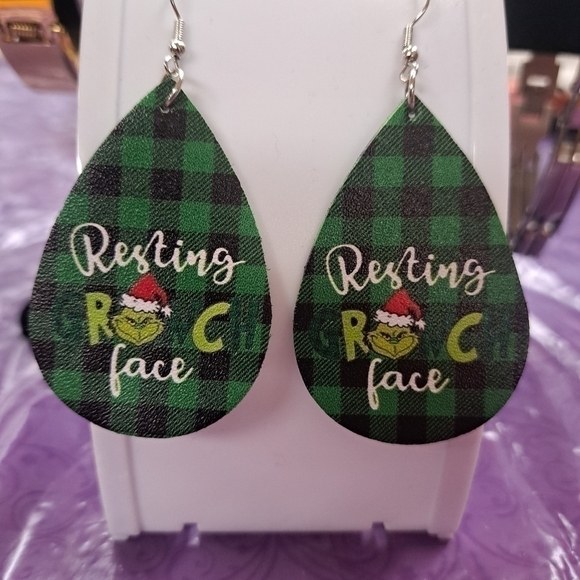 Grinch Earrings - Picture 1 of 1